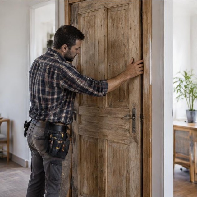 Porte intérieure ancienne : restaurer, ajuster ou remplacer ? — illustration du blog Artisans Réunis