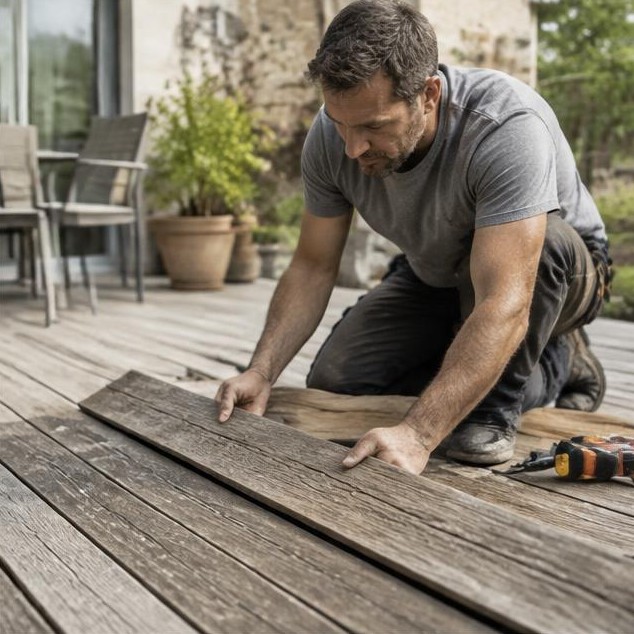 Terrasse en bois : entretenir sans masquer les défauts — illustration du blog Artisans Réunis