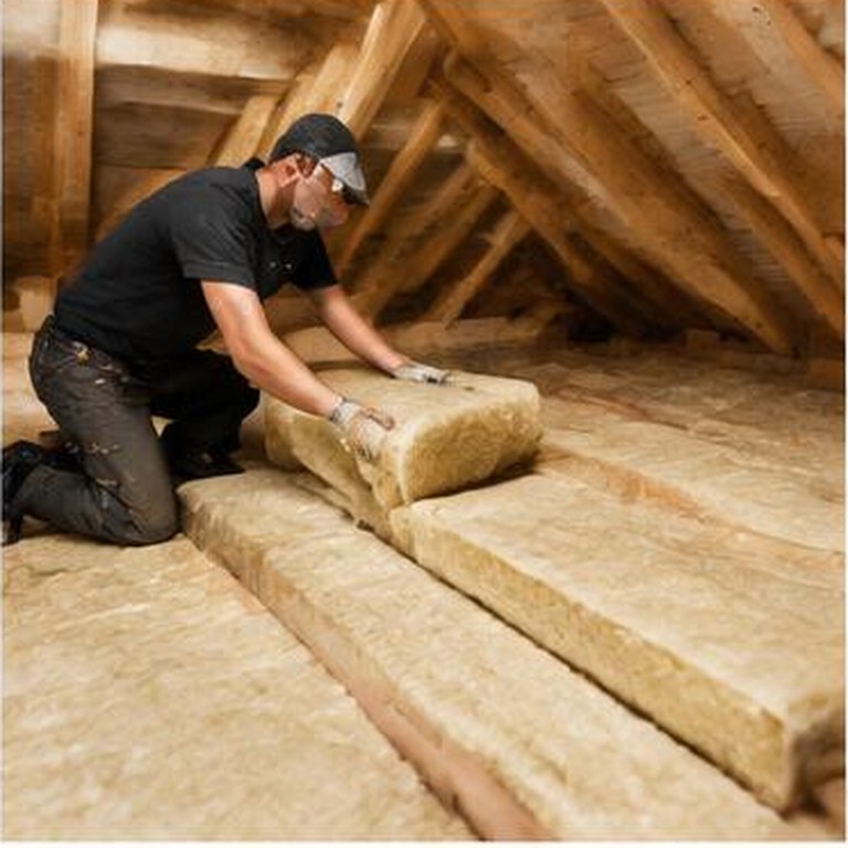 Illustration d’un artisan travaillant sous une charpente en bois Illustration d’un artisan travaillant sous une charpente en bois